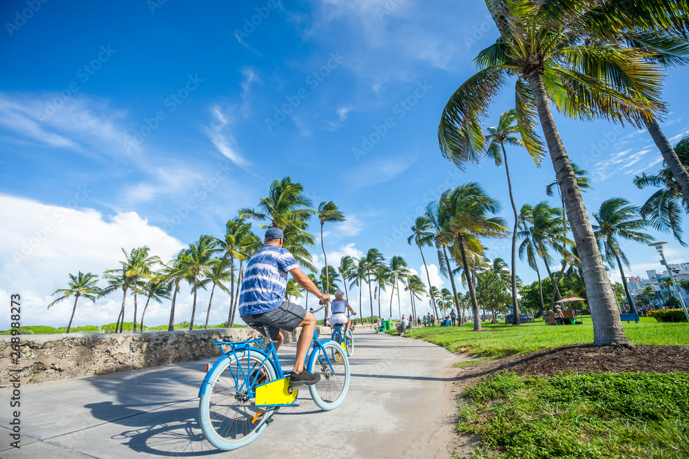 Bikes on a Naples coastal path near Lowdermilk Park, highlighting its cushioned seat and pedal-assist motor.