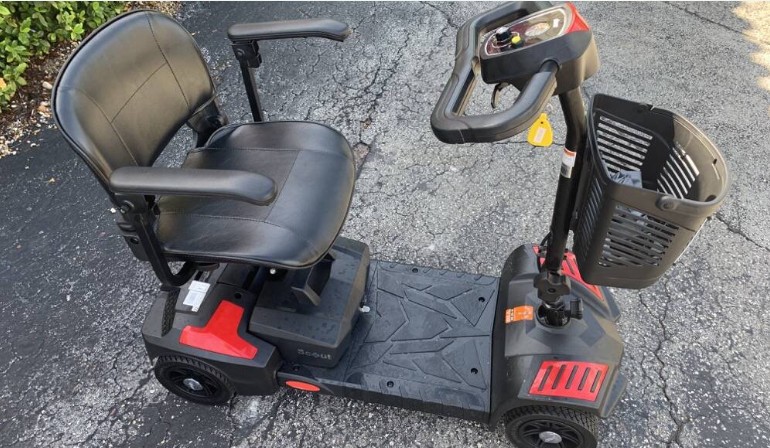 Image of a standard mobility scooter