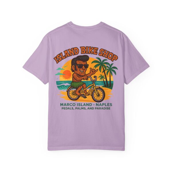 Island Bike Shop Unisex Garment-Dyed T-shirt - Image 54