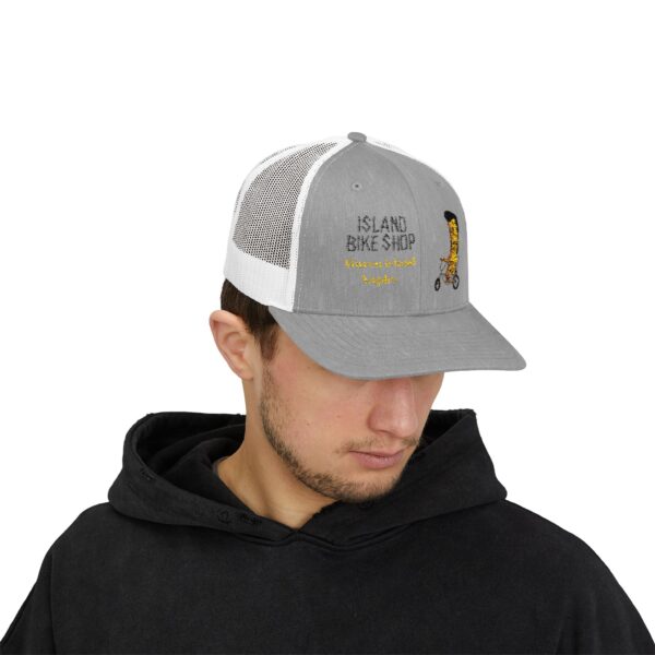 Embroidered  Island Bike Shop Snapback Trucker Cap - Image 20