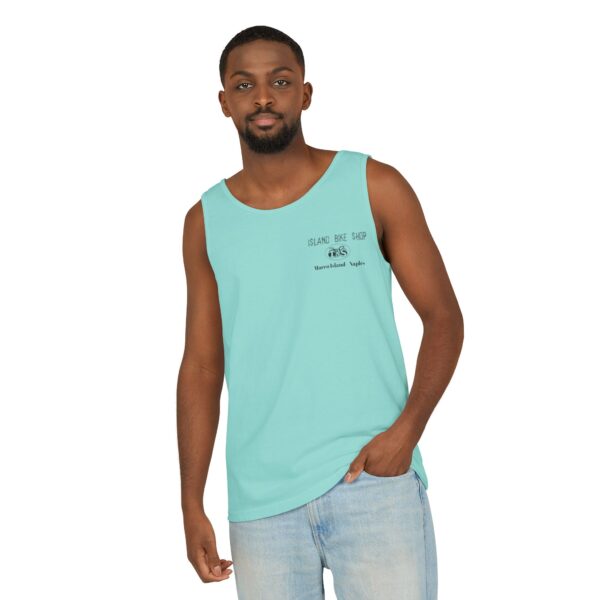 Unisex Garment-Dyed Island Bike Shop Tank Top - Image 30