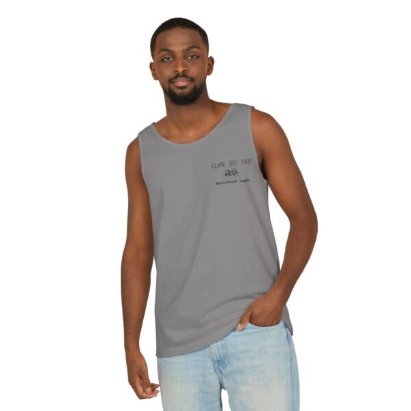 Unisex Garment-Dyed Island Bike Shop Tank Top - Image 25