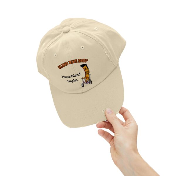 Island Bike Shop Unisex Distressed Cap - Image 5