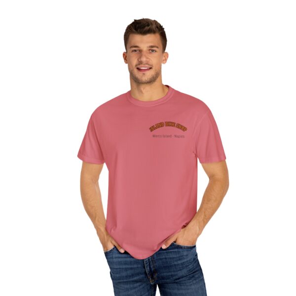 Island Bike Shop Unisex Garment-Dyed T-shirt - Image 60