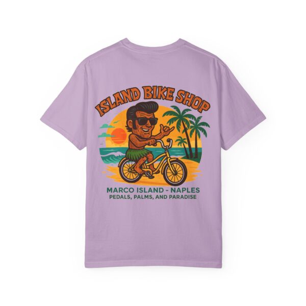 Island Bike Shop Unisex Garment-Dyed T-shirt - Image 54