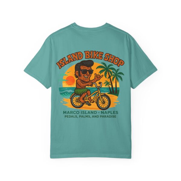 Island Bike Shop Unisex Garment-Dyed T-shirt - Image 38