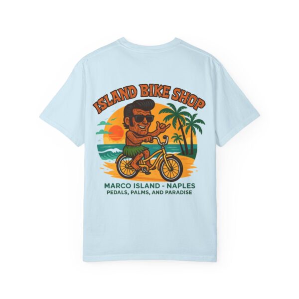 Island Bike Shop Unisex Garment-Dyed T-shirt - Image 42