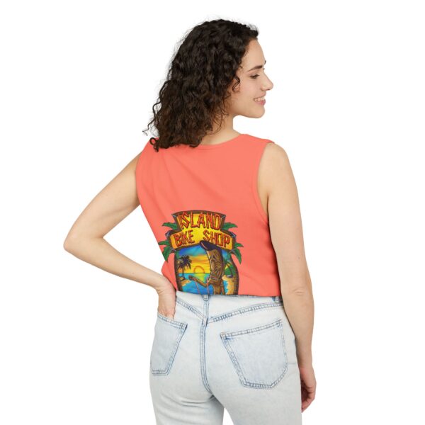Unisex Garment-Dyed Island Bike Shop Tank Top - Image 14