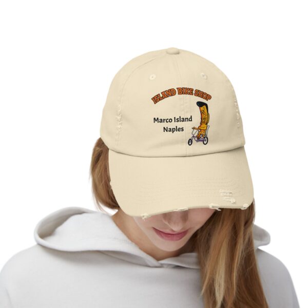 Island Bike Shop Unisex Distressed Cap - Image 4