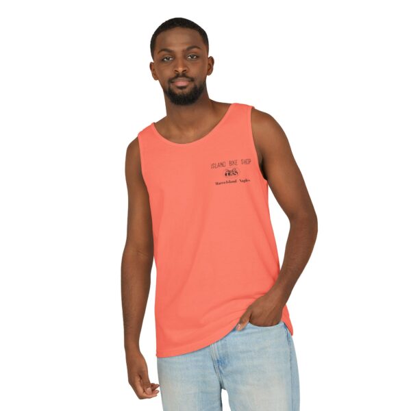 Unisex Garment-Dyed Island Bike Shop Tank Top - Image 15