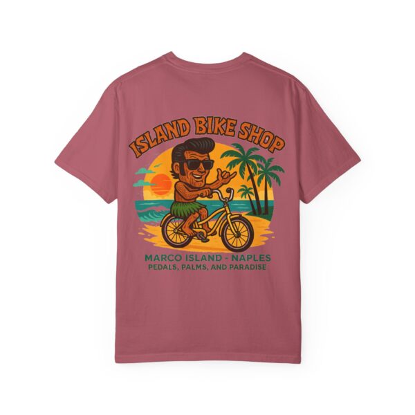 Island Bike Shop Unisex Garment-Dyed T-shirt - Image 2