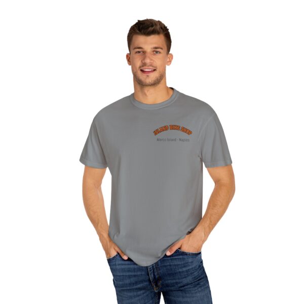 Island Bike Shop Unisex Garment-Dyed T-shirt - Image 52