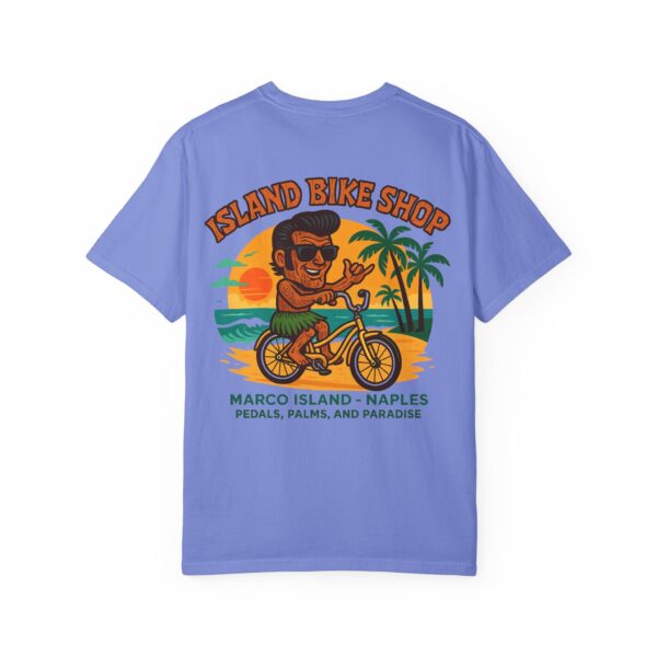 Island Bike Shop Unisex Garment-Dyed T-shirt - Image 46