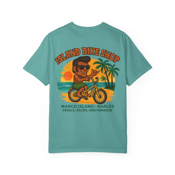 Island Bike Shop Unisex Garment-Dyed T-shirt - Image 38