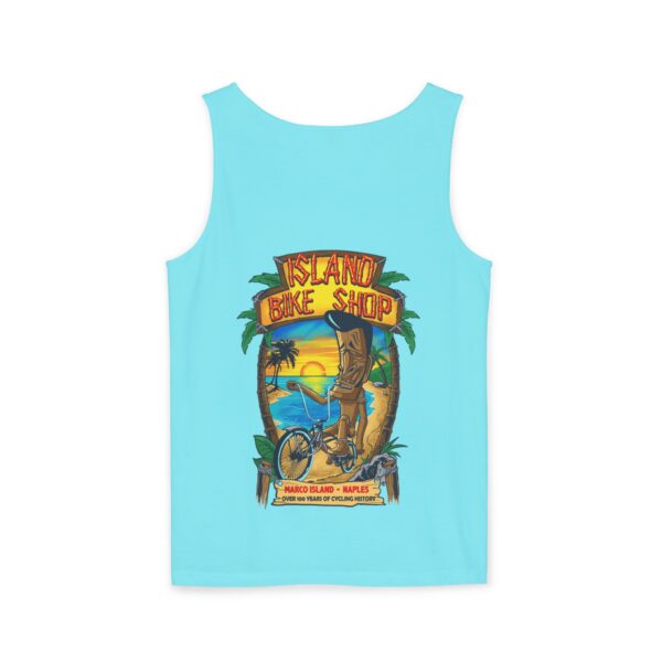 Unisex Garment-Dyed Island Bike Shop Tank Top - Image 64