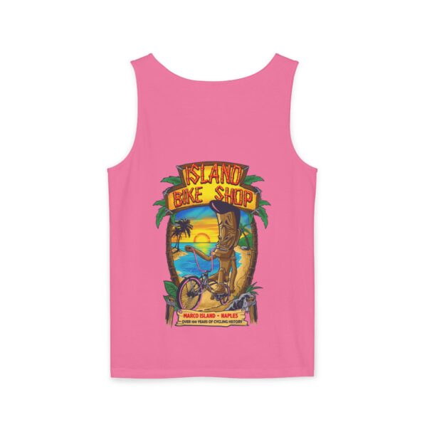 Unisex Garment-Dyed Island Bike Shop Tank Top - Image 42