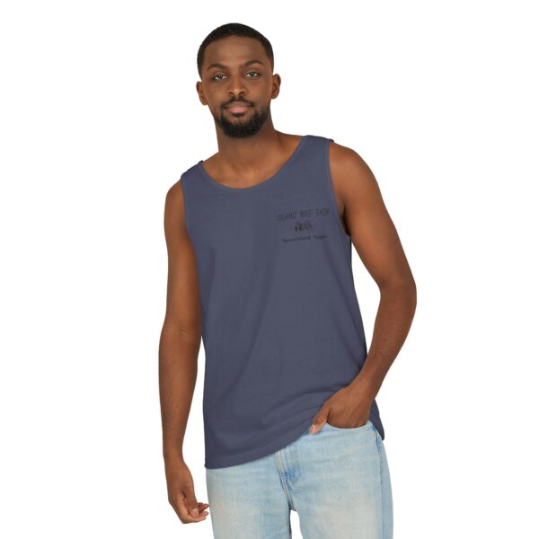 Unisex Garment-Dyed Island Bike Shop Tank Top - Image 40