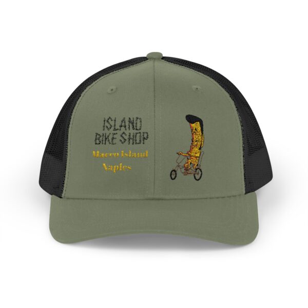 Embroidered  Island Bike Shop Snapback Trucker Cap - Image 14