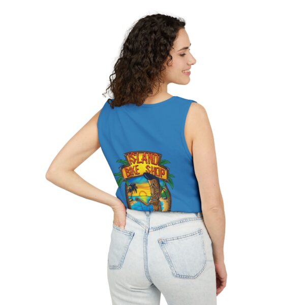 Unisex Garment-Dyed Island Bike Shop Tank Top - Image 34
