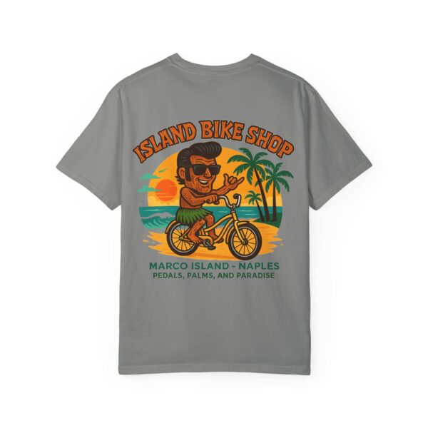 Island Bike Shop Unisex Garment-Dyed T-shirt - Image 50