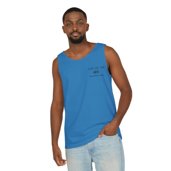 Unisex Garment-Dyed Island Bike Shop Tank Top - Image 35