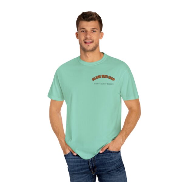 Island Bike Shop Unisex Garment-Dyed T-shirt - Image 32