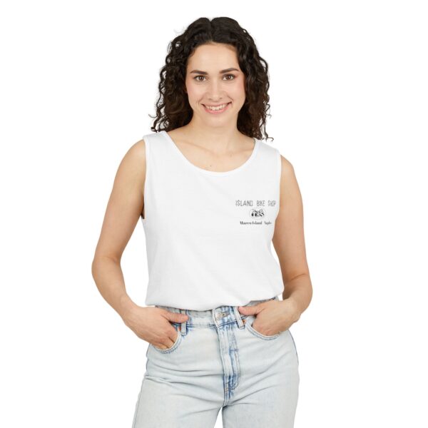 Unisex Garment-Dyed Island Bike Shop Tank Top - Image 8