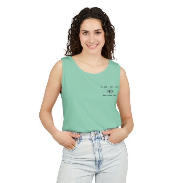 Unisex Garment-Dyed Island Bike Shop Tank Top - Image 3