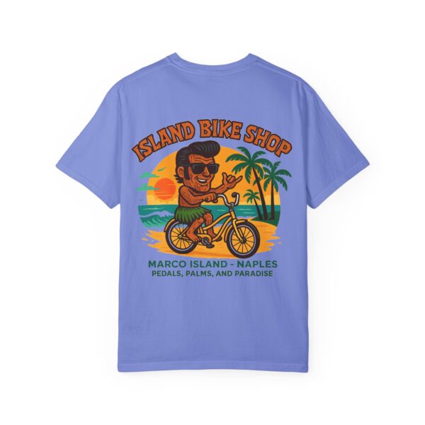 Island Bike Shop Unisex Garment-Dyed T-shirt - Image 46
