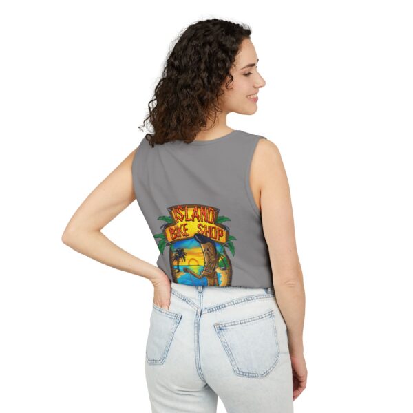 Unisex Garment-Dyed Island Bike Shop Tank Top - Image 24
