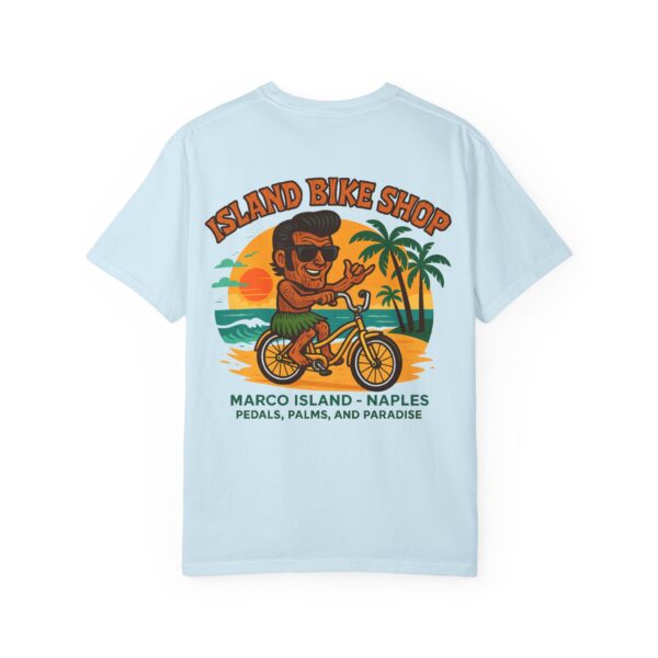 Island Bike Shop Unisex Garment-Dyed T-shirt - Image 42