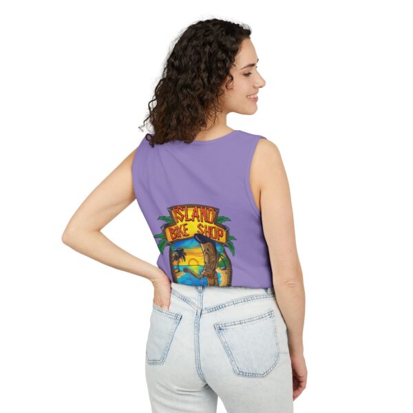 Unisex Garment-Dyed Island Bike Shop Tank Top - Image 74
