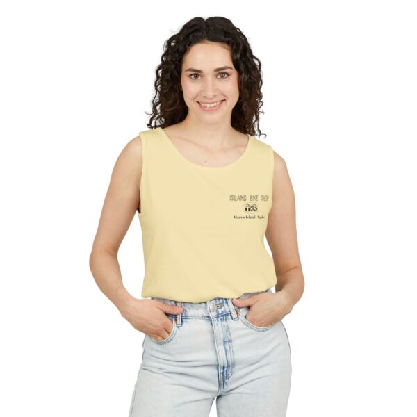 Unisex Garment-Dyed Island Bike Shop Tank Top - Image 18