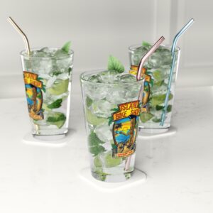 Pint Glass - Island Bike Shop Style