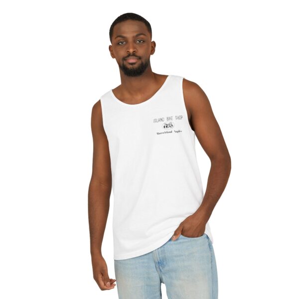 Unisex Garment-Dyed Island Bike Shop Tank Top - Image 10