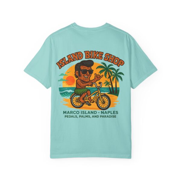 Island Bike Shop Unisex Garment-Dyed T-shirt - Image 34