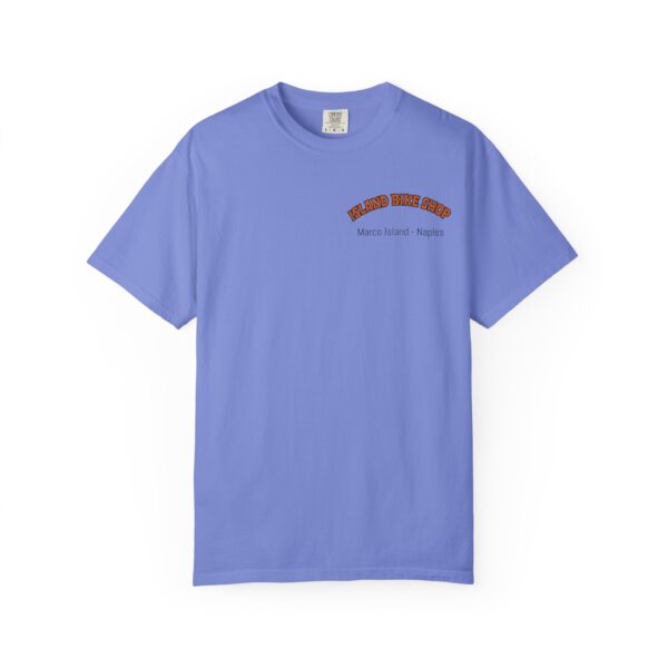 Island Bike Shop Unisex Garment-Dyed T-shirt - Image 45