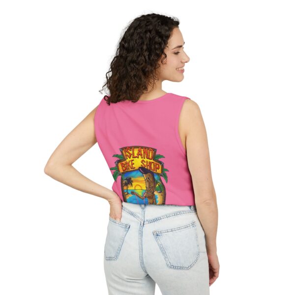 Unisex Garment-Dyed Island Bike Shop Tank Top - Image 44