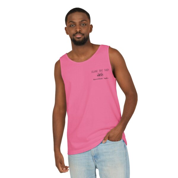 Unisex Garment-Dyed Island Bike Shop Tank Top - Image 45