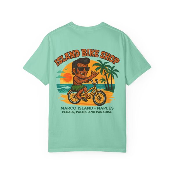 Island Bike Shop Unisex Garment-Dyed T-shirt - Image 30