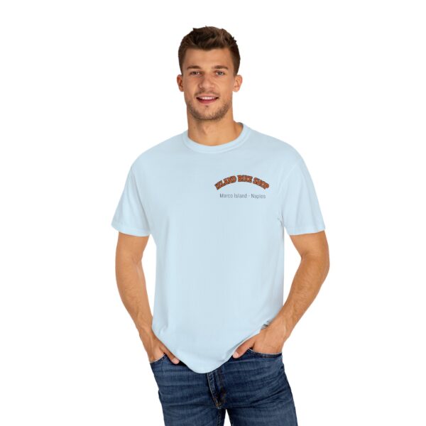 Island Bike Shop Unisex Garment-Dyed T-shirt - Image 44