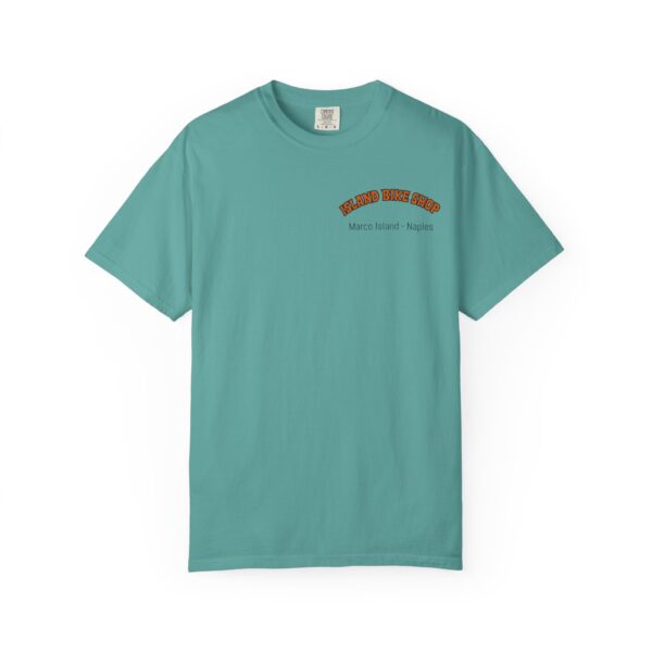 Island Bike Shop Unisex Garment-Dyed T-shirt - Image 37