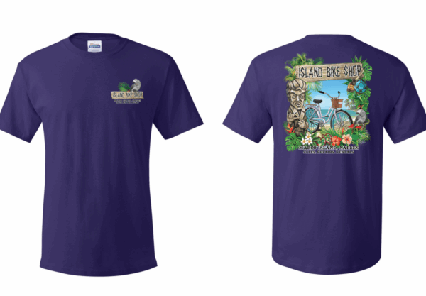 Unisex Garment-Dyed Island Bike Shop T Shirt - Image 4