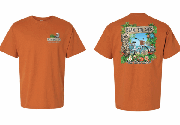 Unisex Garment-Dyed Island Bike Shop T Shirt - Image 5