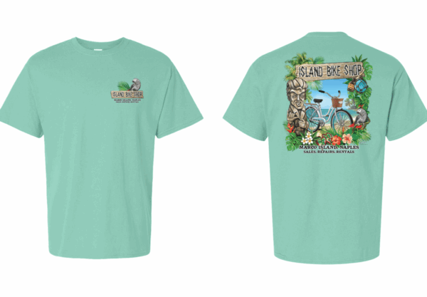Unisex Garment-Dyed Island Bike Shop T Shirt - Image 6