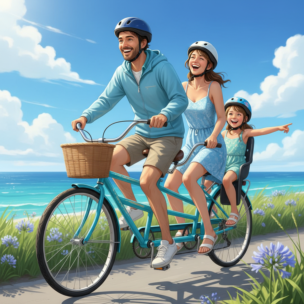 first-time tandem bike riders